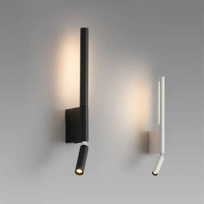 LED wall light with reading arm