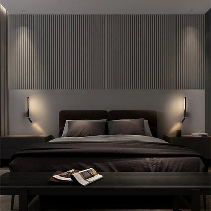 LED wall light with reading arm