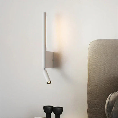 LED wall light with reading arm