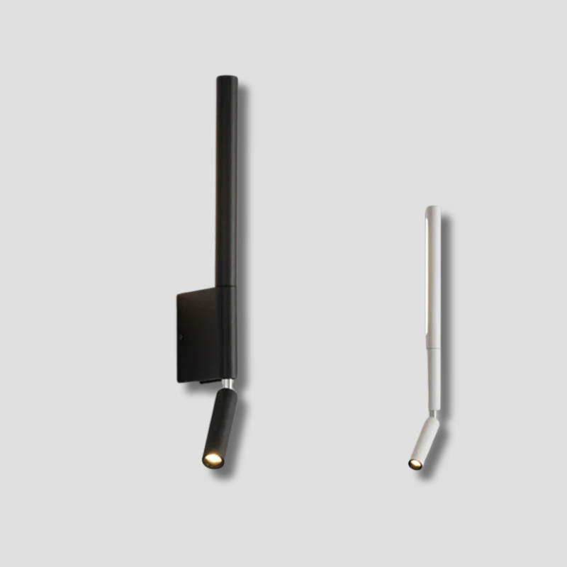 LED wall light with reading arm