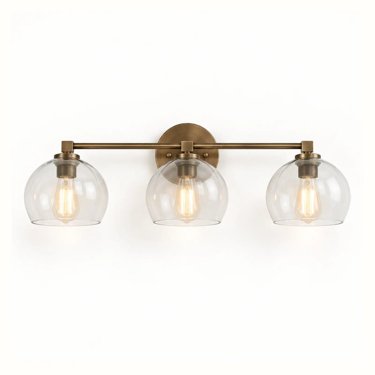Glass globe wall light