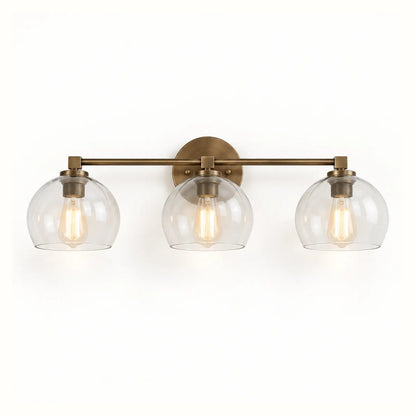 Glass globe wall light