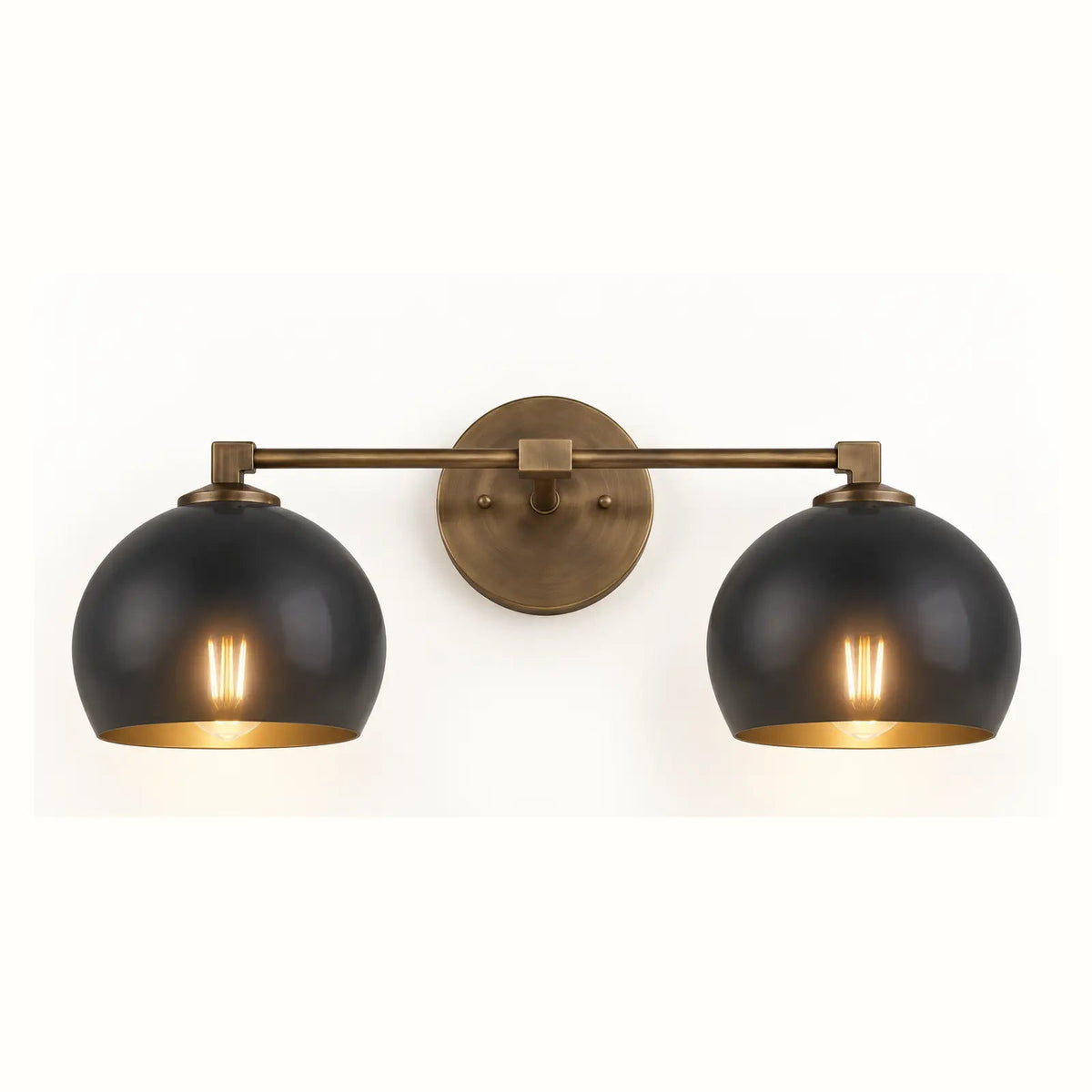 Glass globe wall light