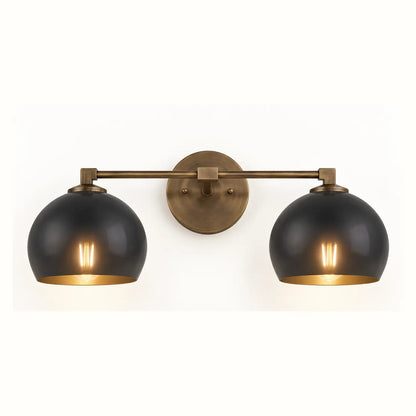 Glass globe wall light