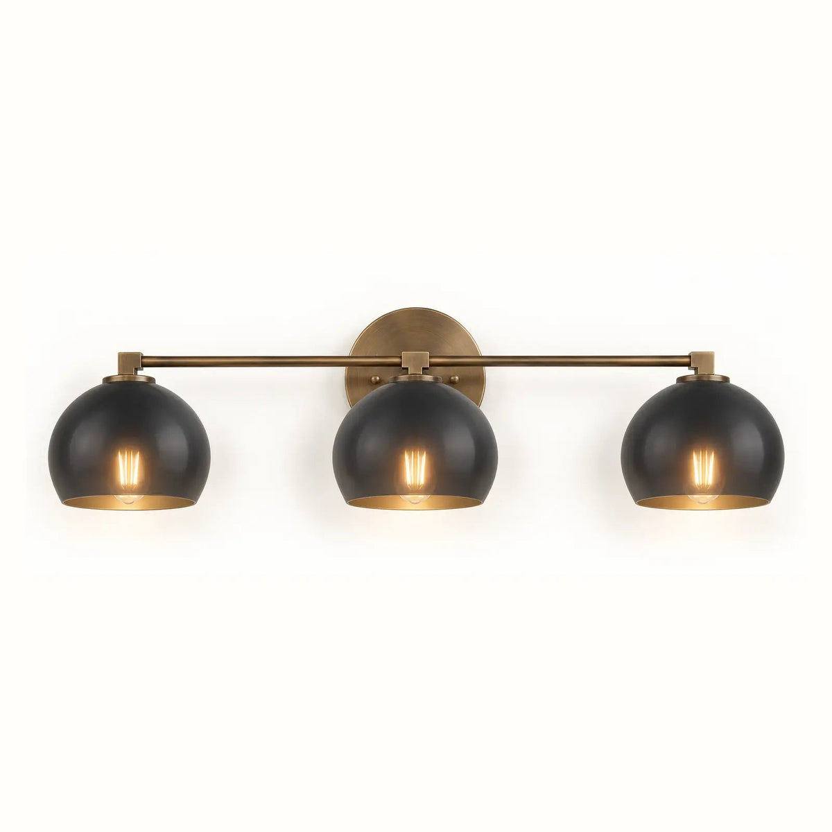Glass globe wall light