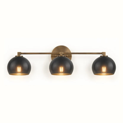 Glass globe wall light