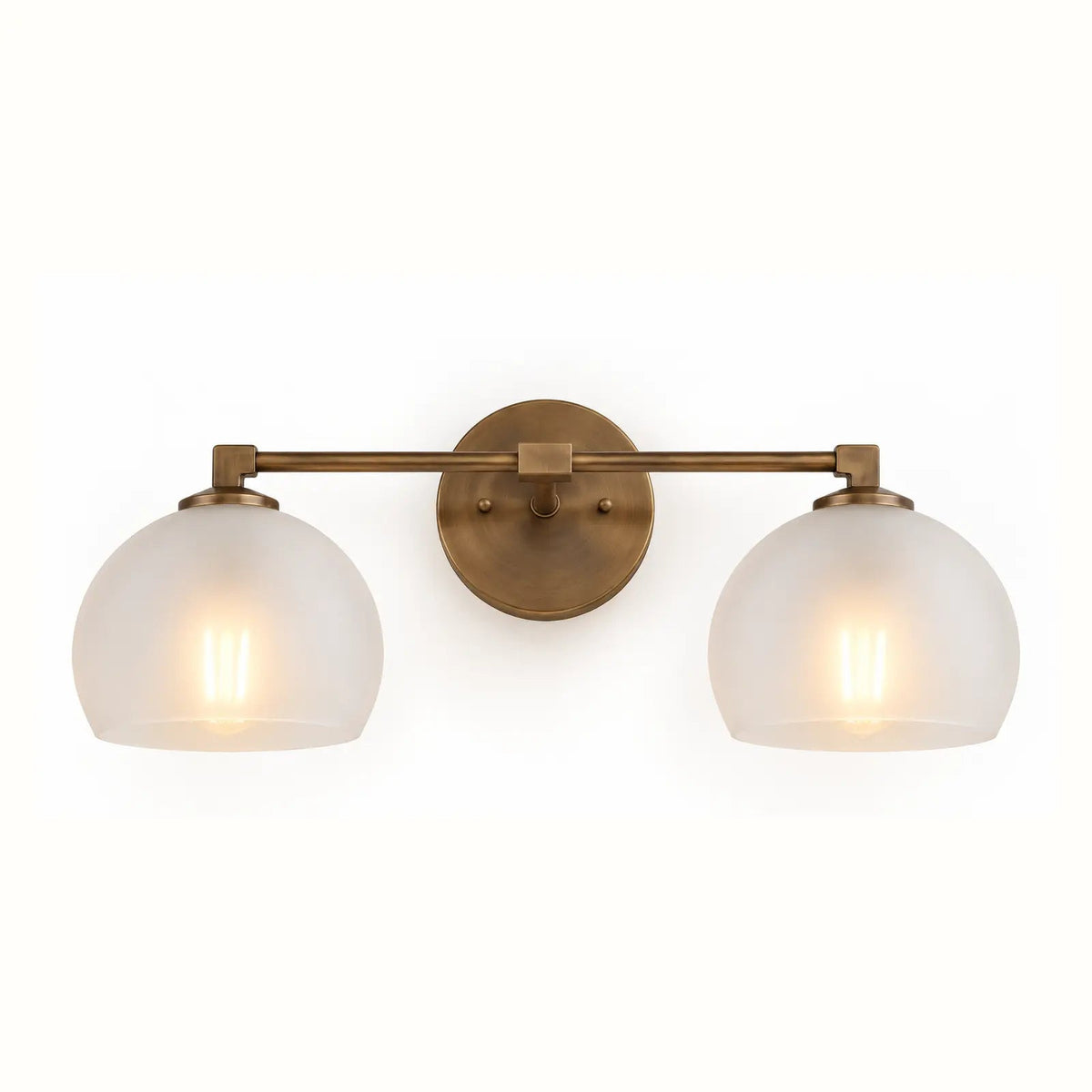Glass globe wall light