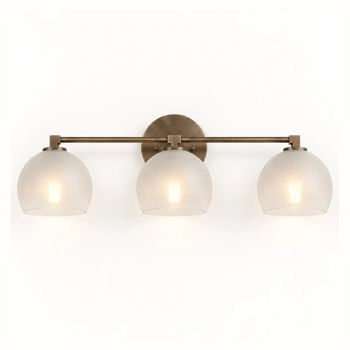 Glass globe wall light
