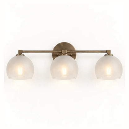 Glass globe wall light
