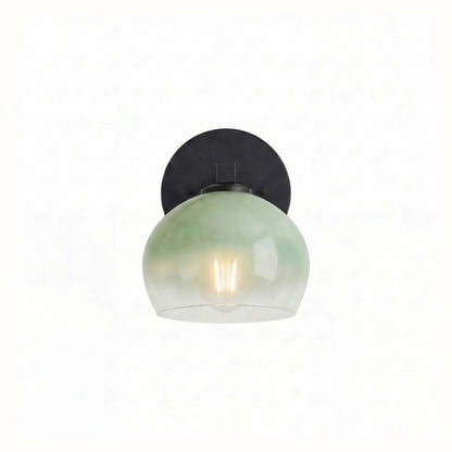 Glass globe wall light