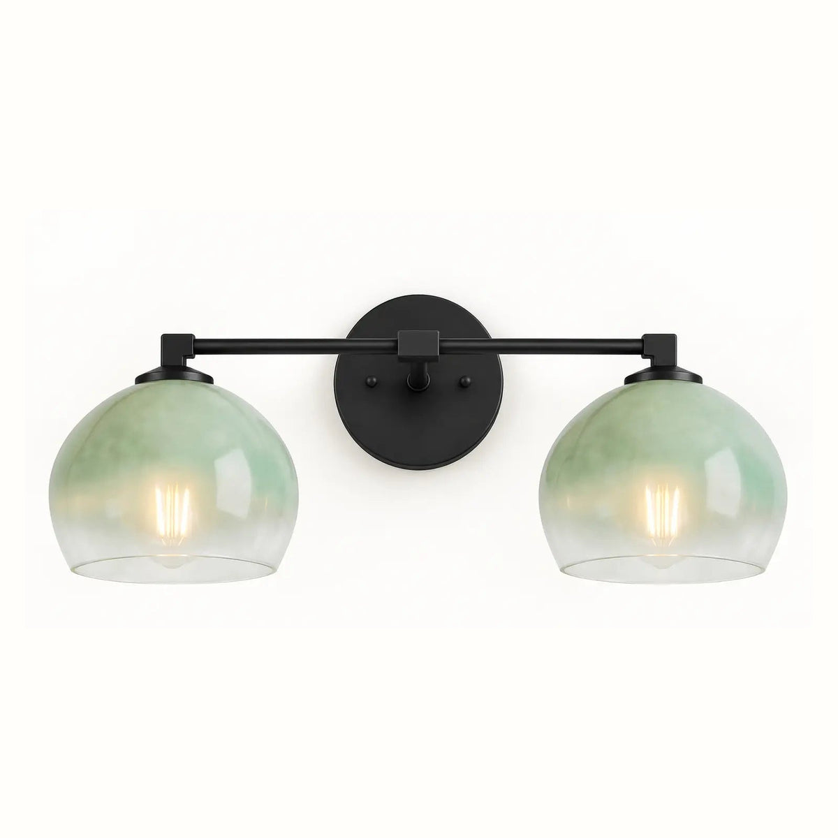Glass globe wall light