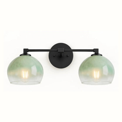 Glass globe wall light