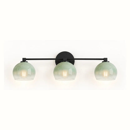 Glass globe wall light