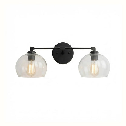 Glass globe wall light