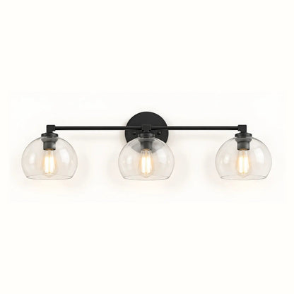 Glass globe wall light