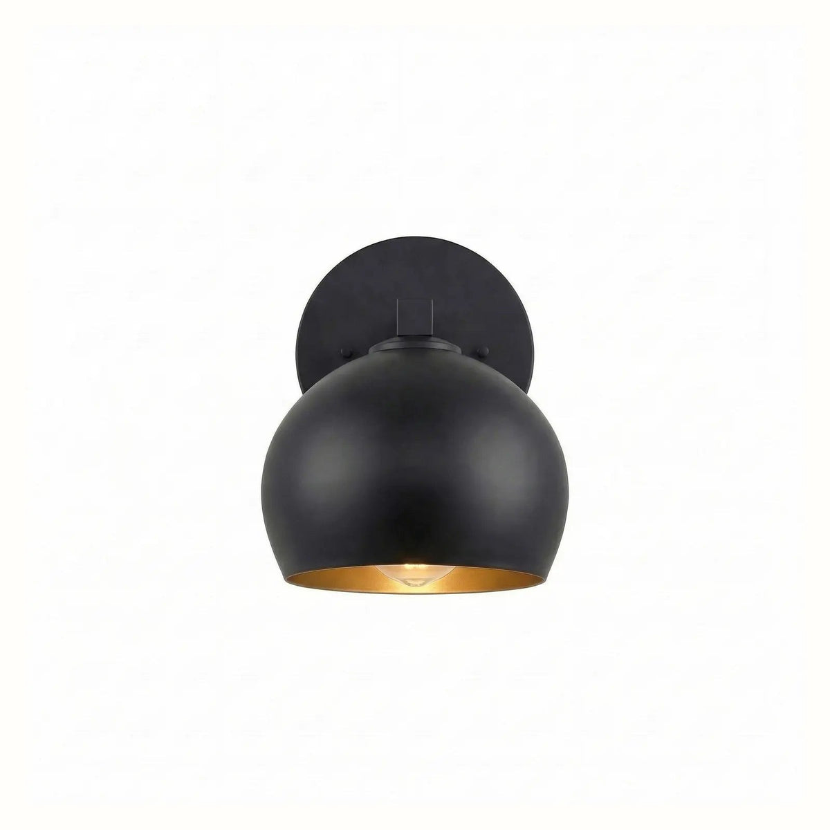 Glass globe wall light