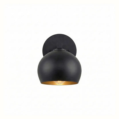 Glass globe wall light