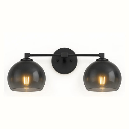 Glass globe wall light