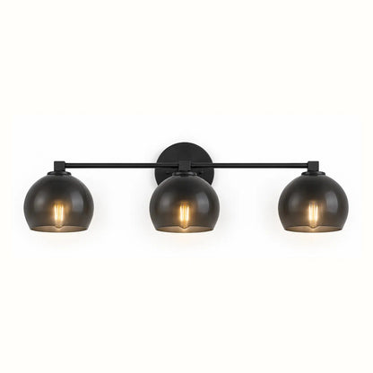 Glass globe wall light