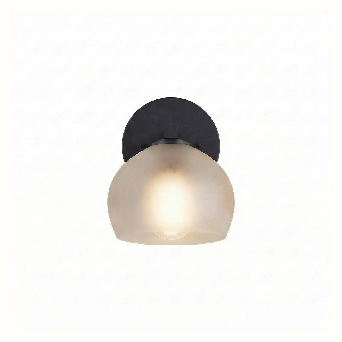 Glass globe wall light