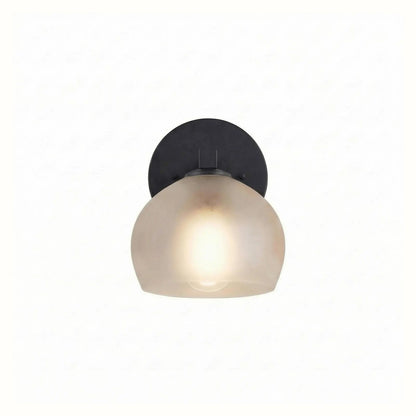 Glass globe wall light