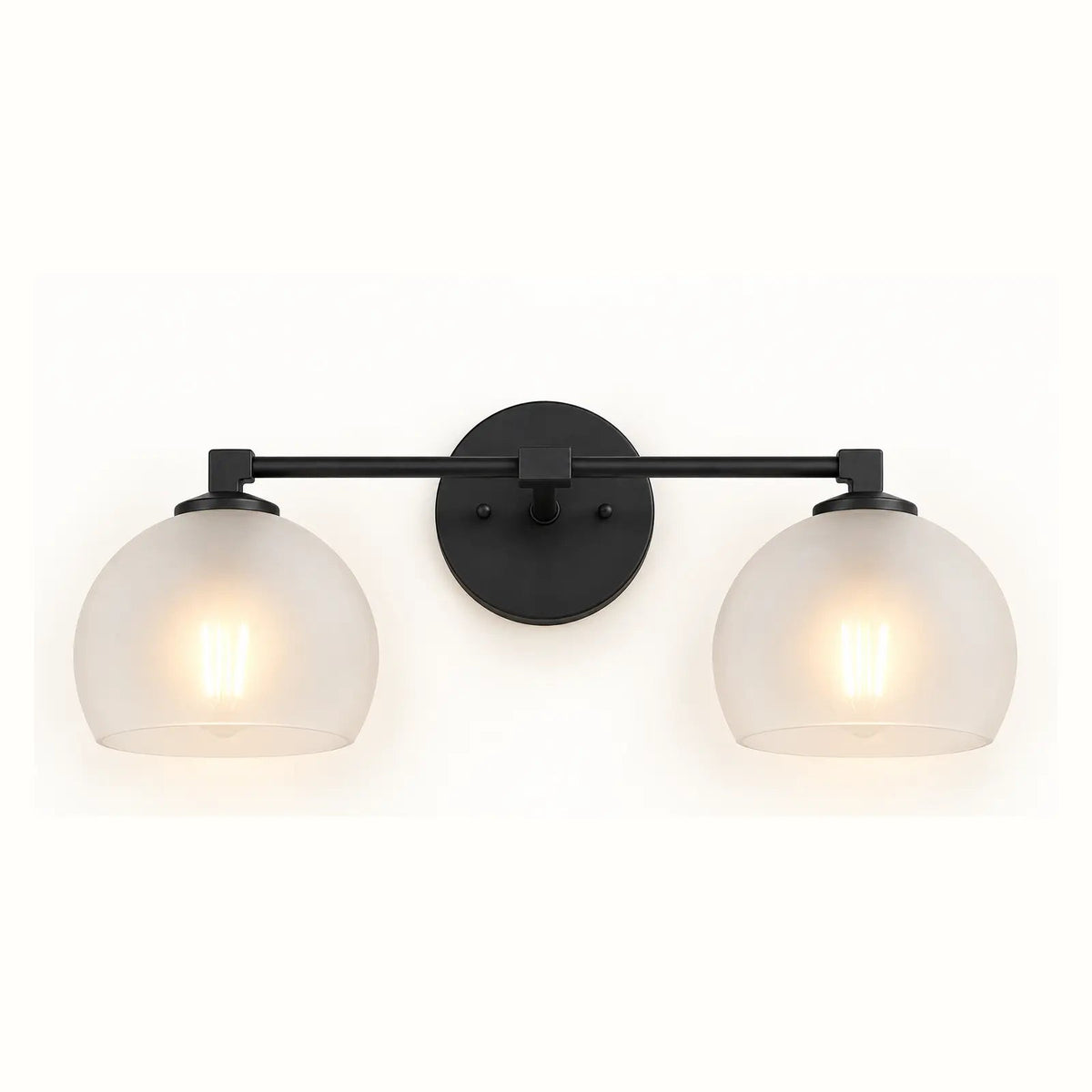Glass globe wall light