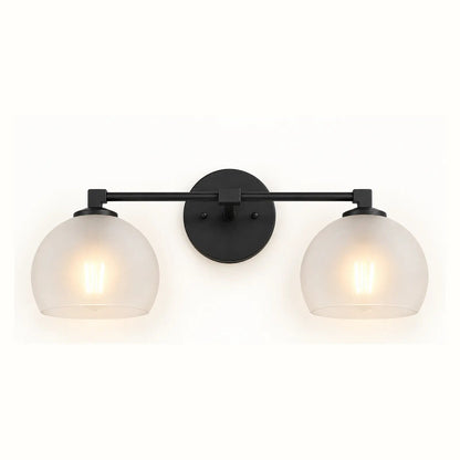 Glass globe wall light