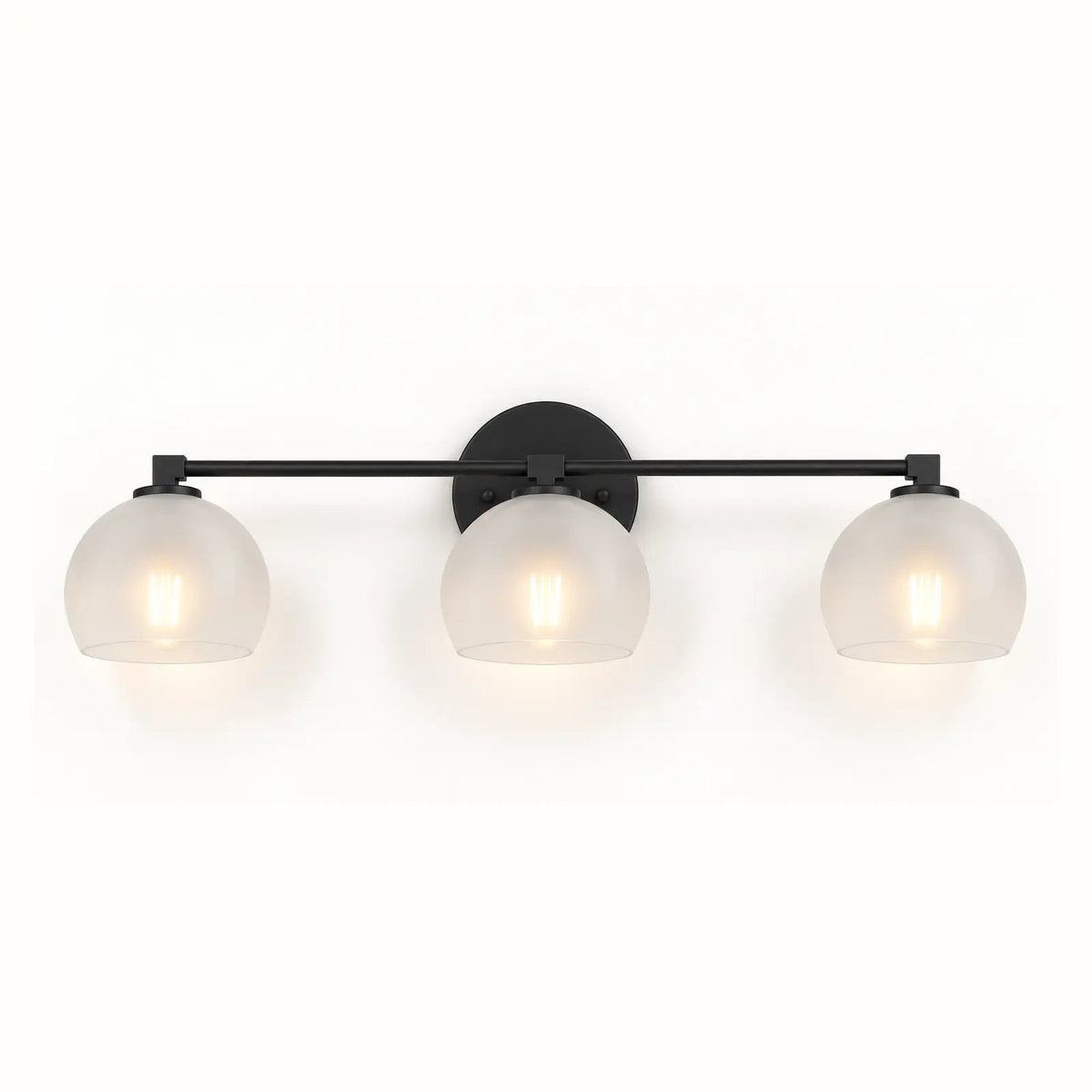 Glass globe wall light
