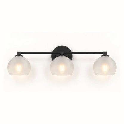 Glass globe wall light