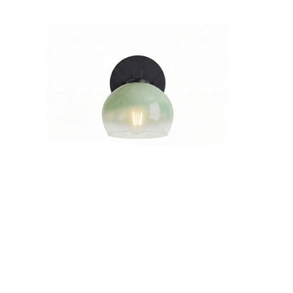 Glass globe wall light