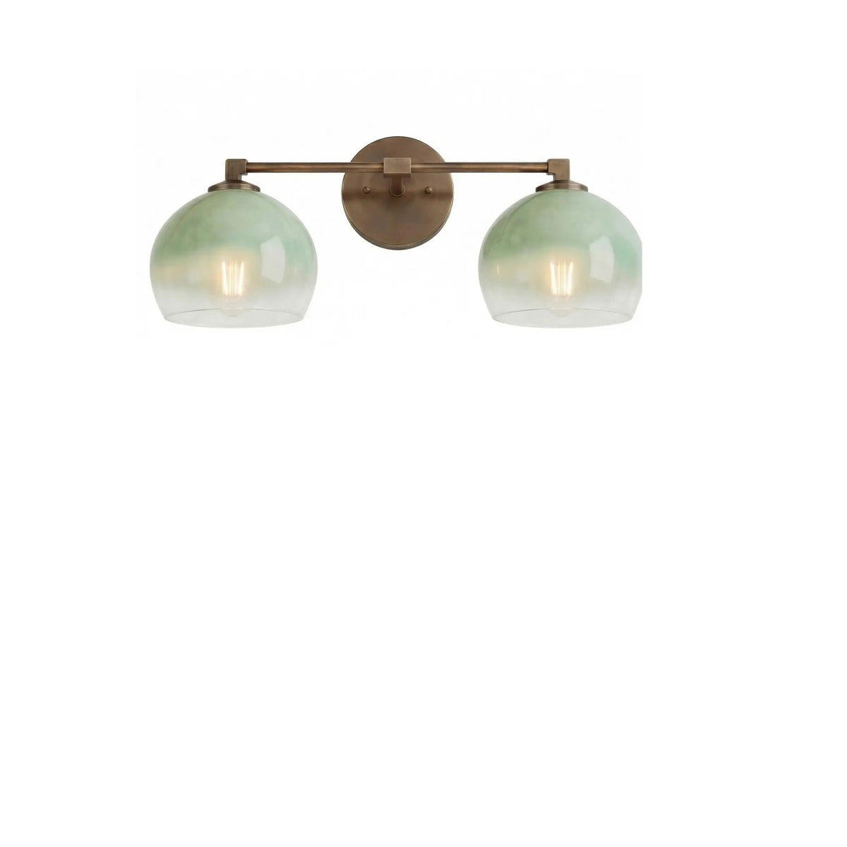 Glass globe wall light