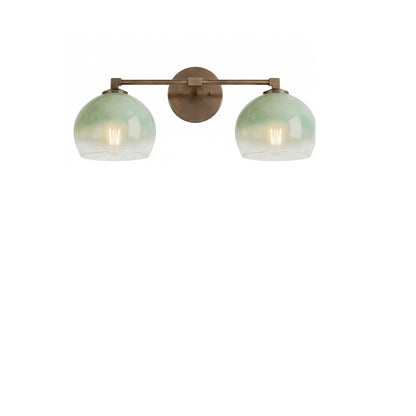 Glass globe wall light