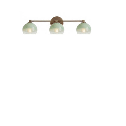 Glass globe wall light
