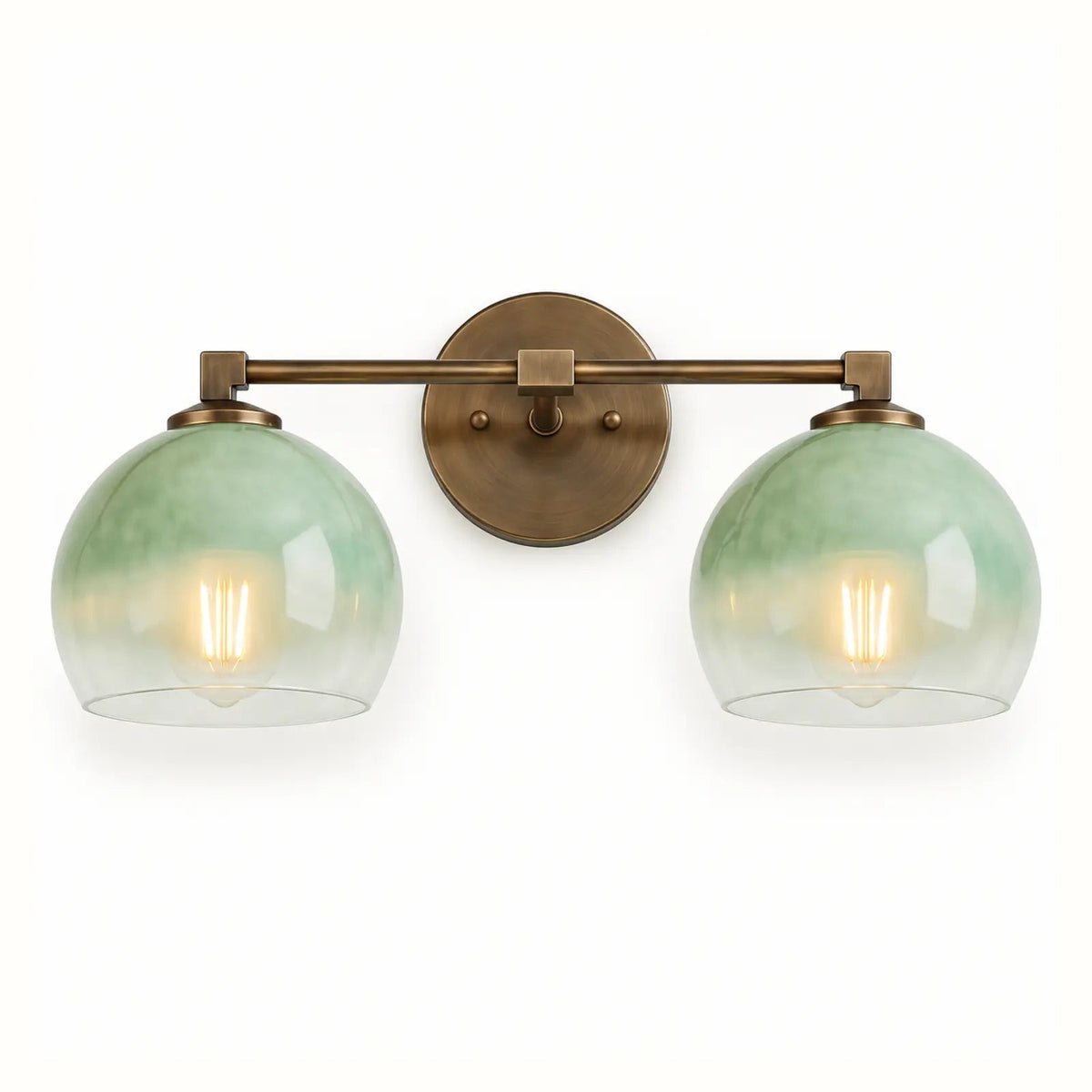 Glass globe wall light