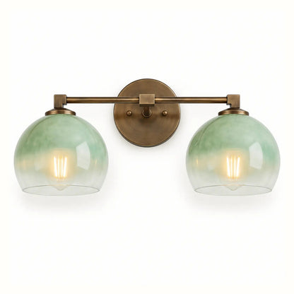Glass globe wall light