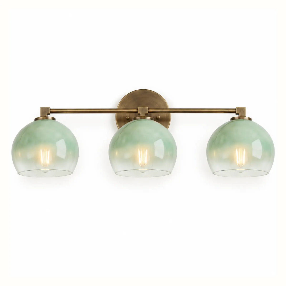Glass globe wall light