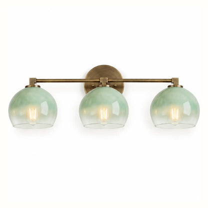 Glass globe wall light