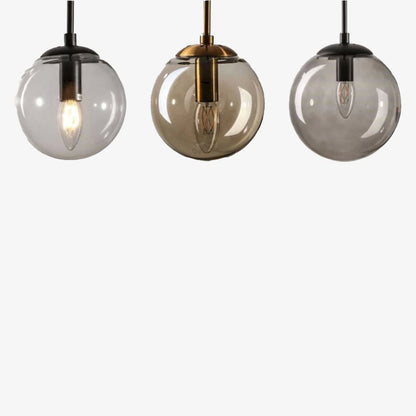 Spherical glass wall lamp