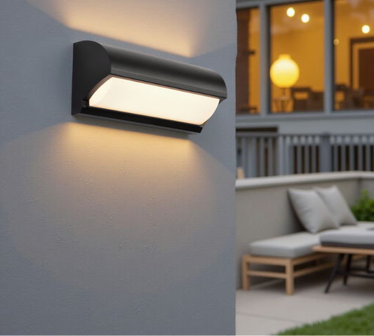 Applique murale extérieure LED noire