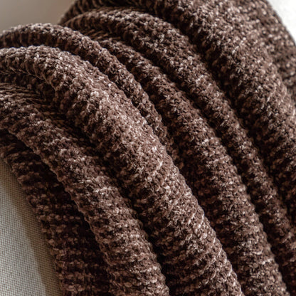 Couverture en chenille à grosse maille