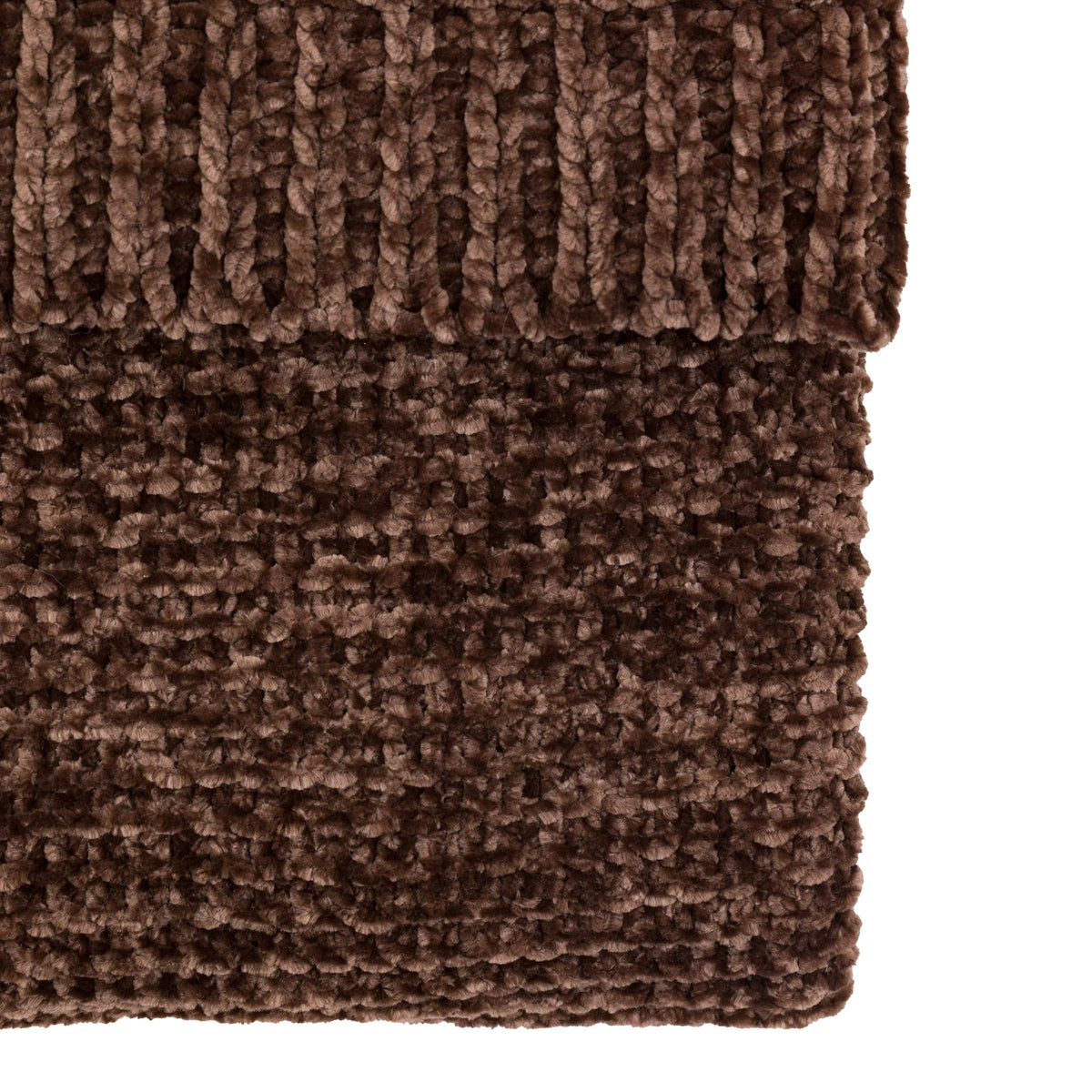 Couverture en chenille à grosse maille