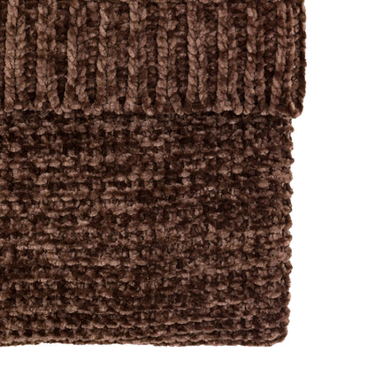 Couverture en chenille à grosse maille