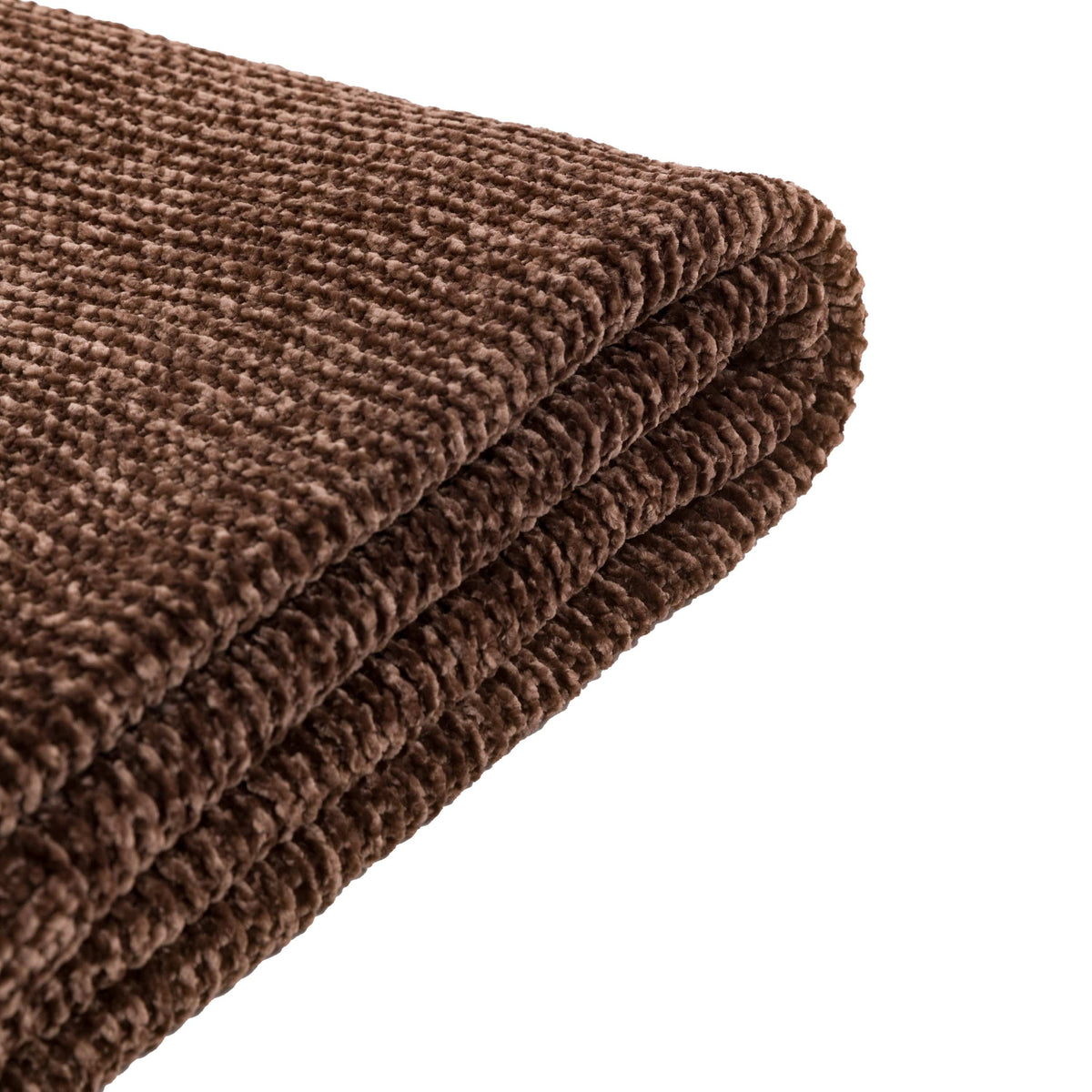 Couverture en chenille à grosse maille