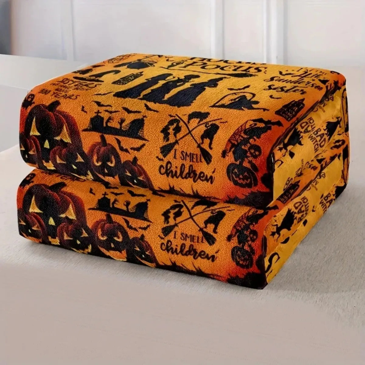 Halloween-print blanket