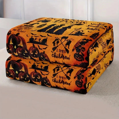 Halloween-print blanket