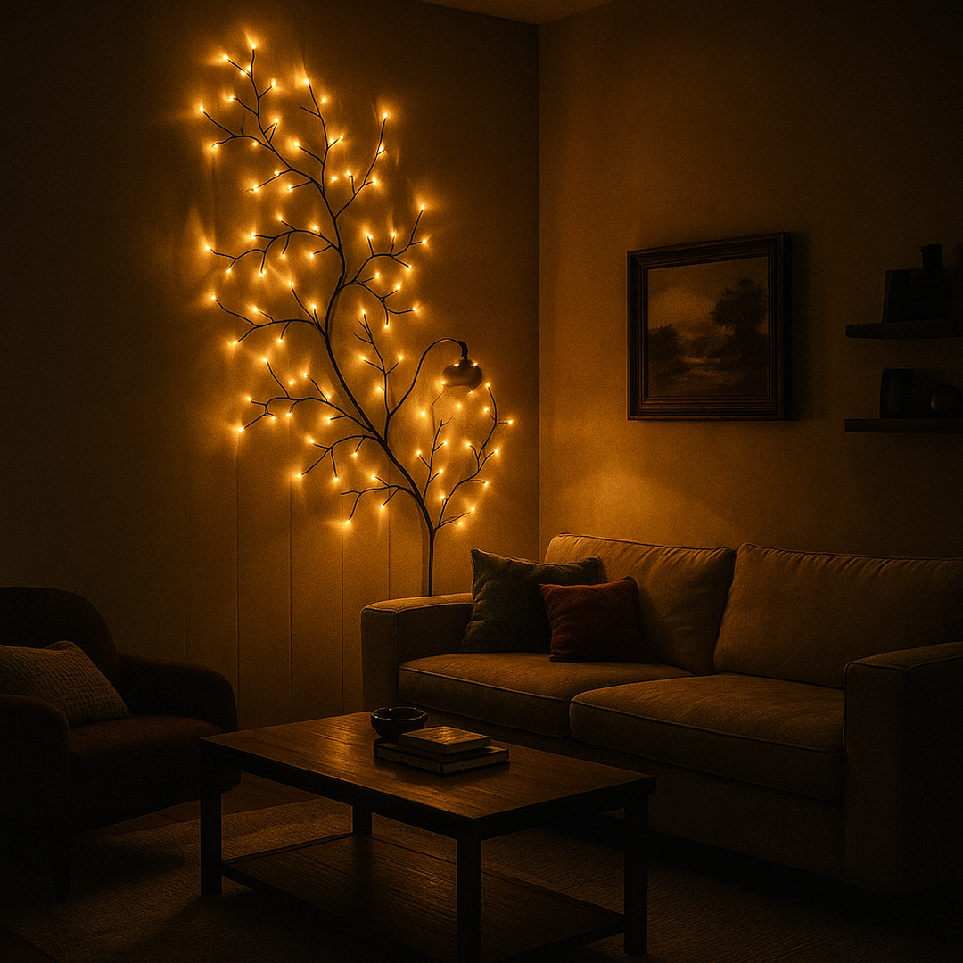 Lampa LED drzewo
