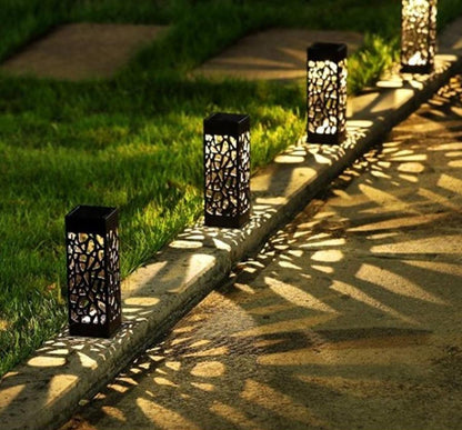 Lampa solarna ogrodowa ażurowa