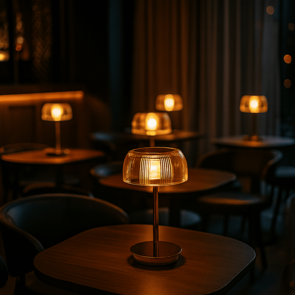 Lampa stołowa LED ryflowana