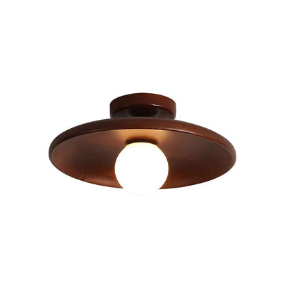 Plafonnier rond en bois