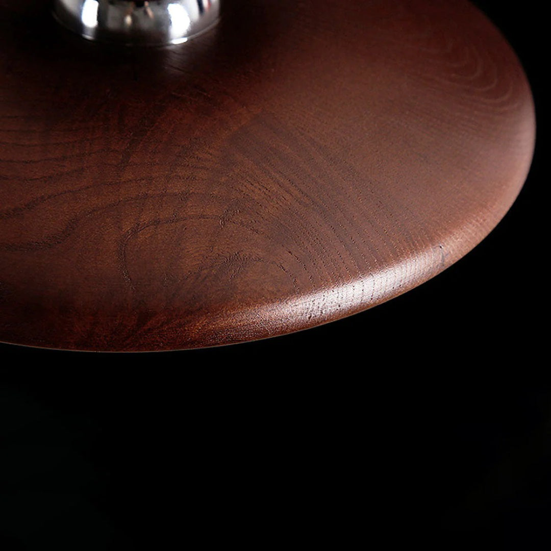 Plafonnier rond en bois